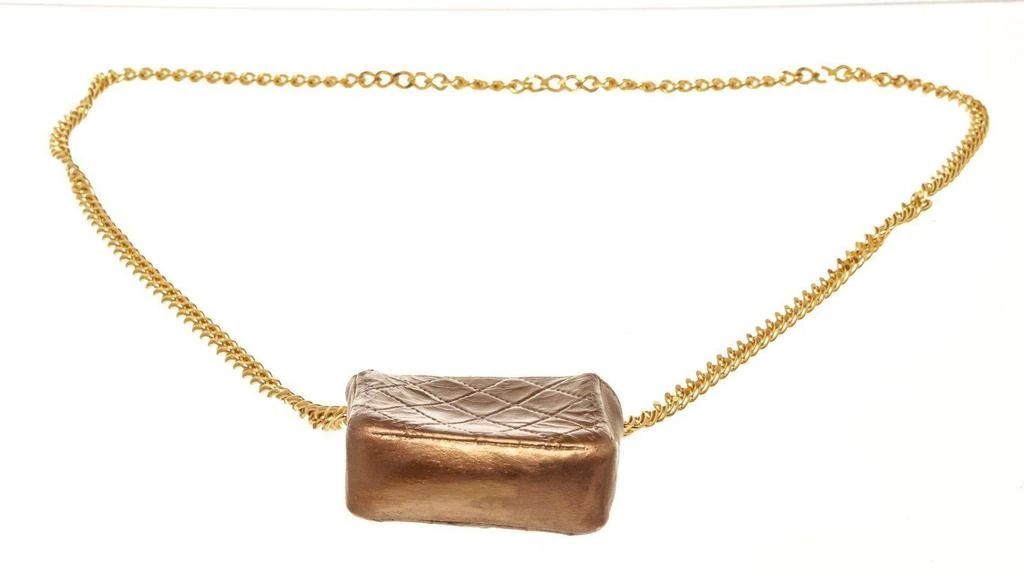 商品[二手商品] Chanel|Chanel Gold Mini Flap Necklace,价格¥20043,第4张图片详细描述