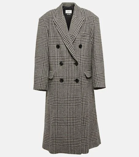 商品Isabel Marant|Checked double-breasted wool coat,价格¥4790,第1张图片