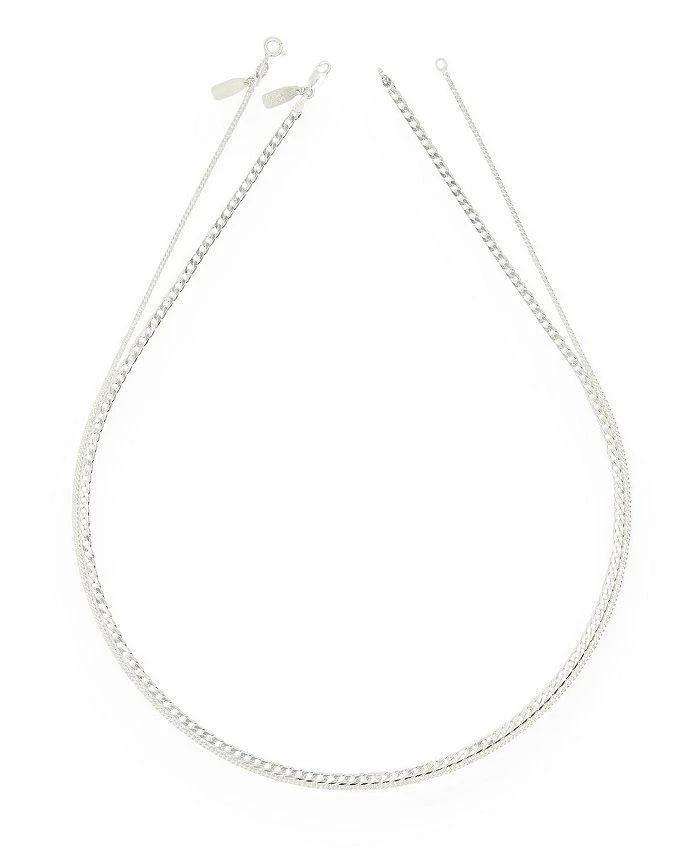 商品Deux Lions Jewelry|Stack Cuban Chains in Silver for her,价格¥2060,第1张图片