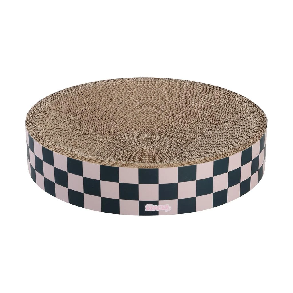 Nelson 20.13" Modern Cardboard Round Bowl Cat Scratcher with Catnip, Light Pink/Multi 商品
