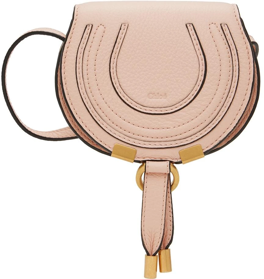 商品Chloé|Pink Nano Marcie Saddle Bag,价格¥3157,第1张图片