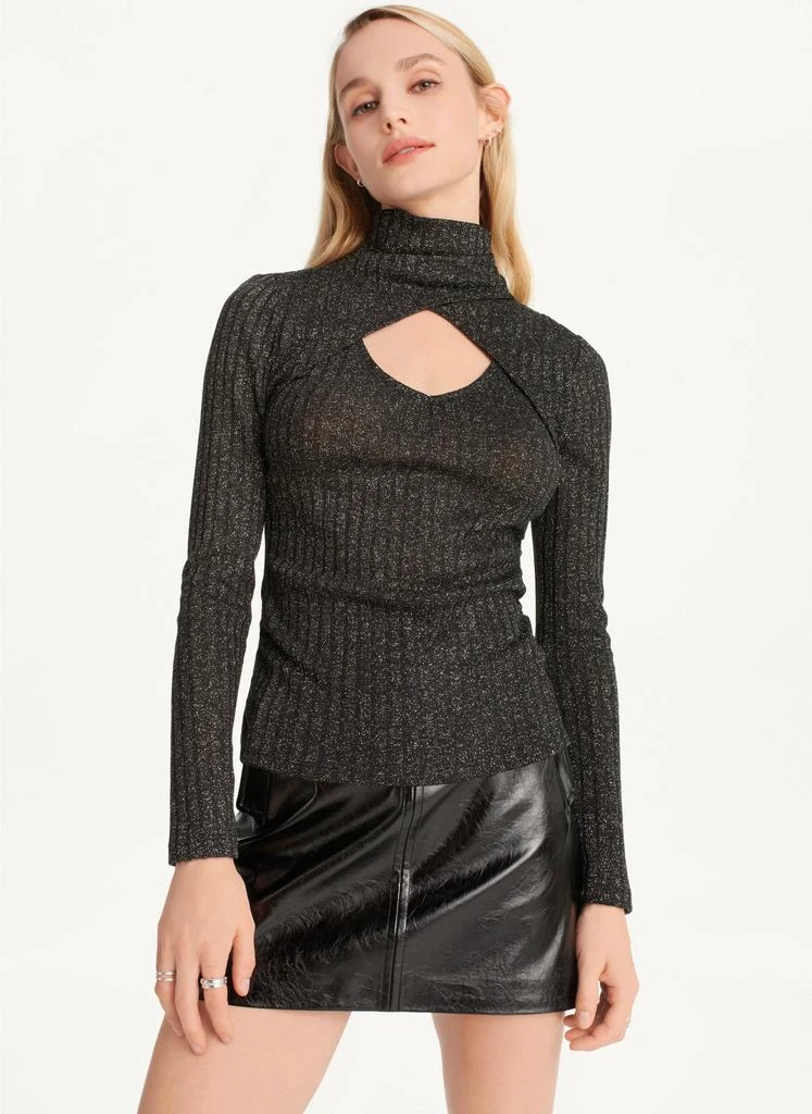 商品DKNY|Mock Neck Cutout Top,价格¥675,第1张图片