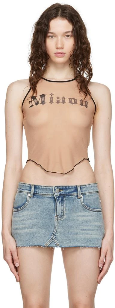 商品Miaou|Beige Jinx Tank top,价格¥498,第1张图片