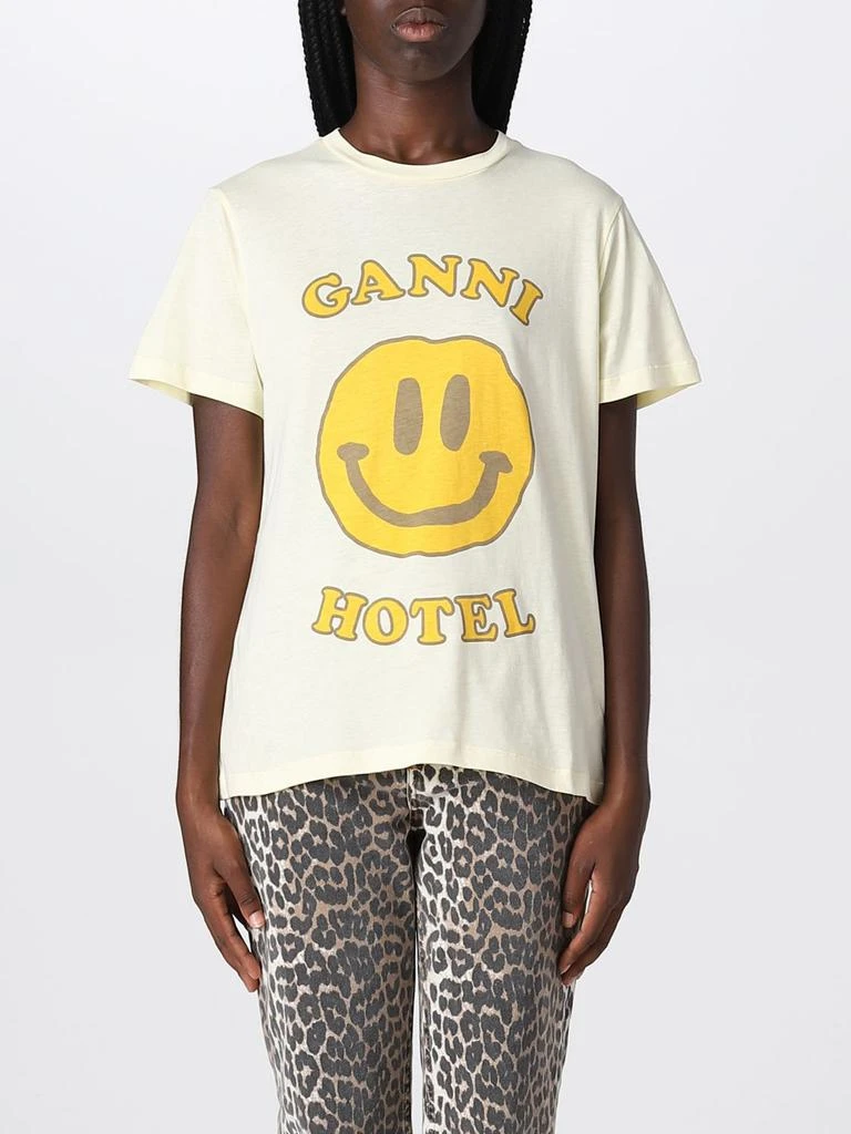 商品Ganni|Ganni t-shirt with Smile Hotel print,价格¥460,第1张图片