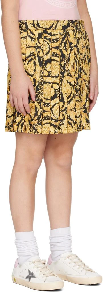 商品Versace|黑色 & 金色 Barocco Pleated 儿童半身裙,价格¥3263,第2张图片详细描述
