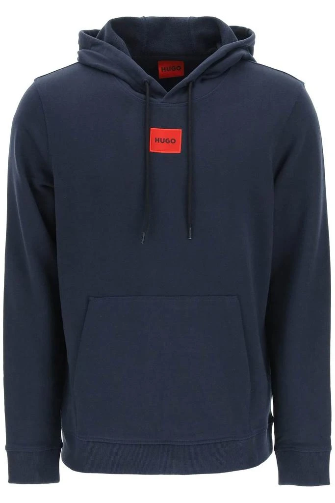 商品Hugo Boss|Hugo Boss Logo Patch Drawstring Hoodie,价格¥502,第1张图片