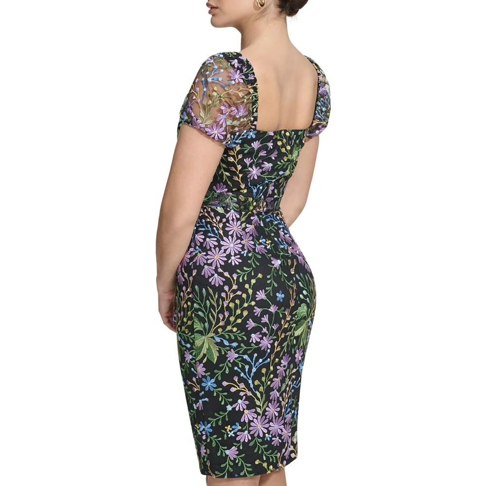 商品Kensie|kensi Women's Floral Embroidered Mesh Dress,价格¥599,第2张图片详细描述