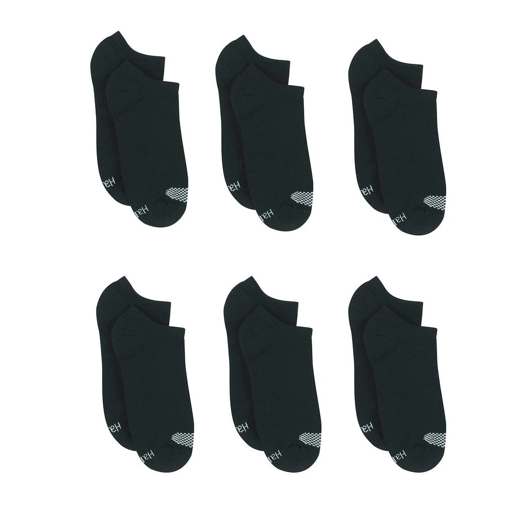 商品Hanes|Women's Plush Comfort Toe Seam No Show Socks, 6-Pair Pack,价格¥68,第3张图片详细描述
