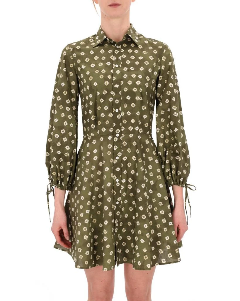 商品Ralph Lauren|Ralph L AU Ren Women's  Green Cotton Dress,价格¥2587,第2张图片详细描述