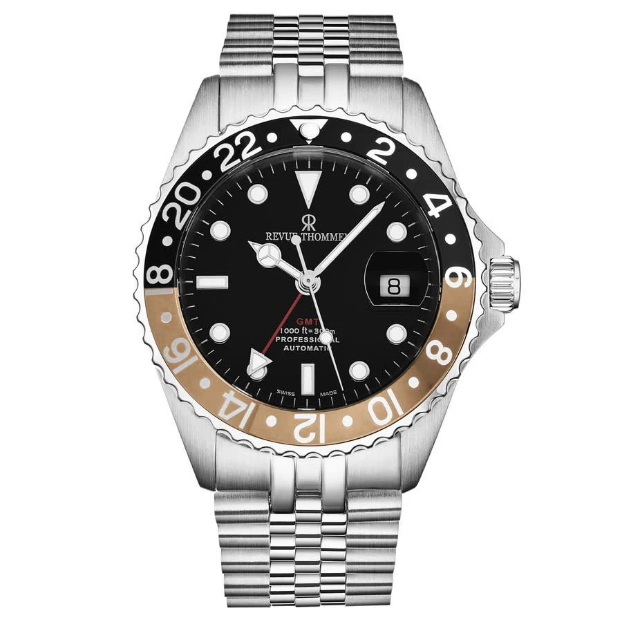 商品Revue Thommen|Diver GMT Automatic Black Dial Men's Watch 17572.2232,价格¥6884,第1张图片