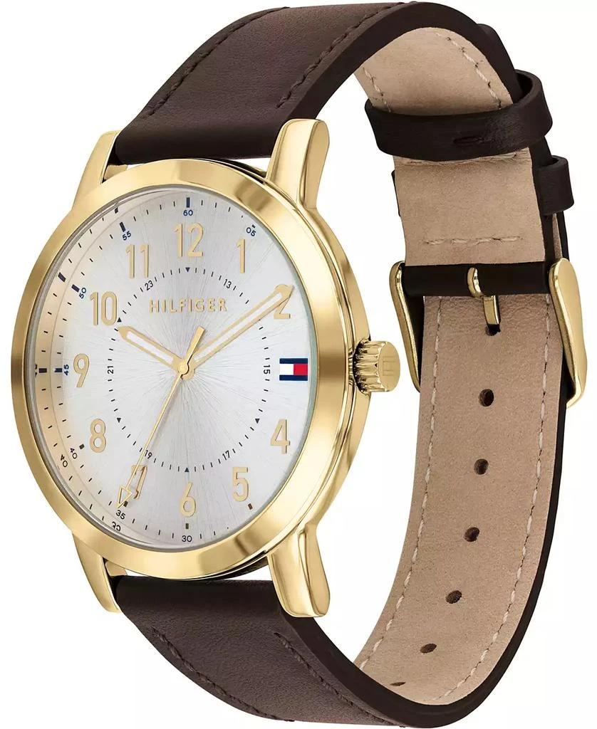 商品Tommy Hilfiger|Men's Brown Leather Strap Watch 42mm, Created for Macy's,价格¥546,第2张图片详细描述