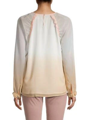 商品Calvin Klein|Ombré Chiffon Top,价格¥197,第2张图片详细描述