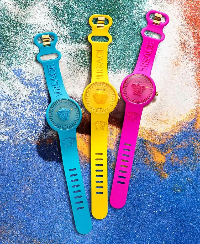 商品Versace|Women's Swiss Medusa Pop Yellow Silicone Strap Watch 39mm,价格¥2579,第5张图片详细描述