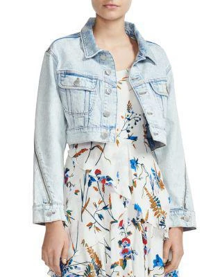 商品Maje|Varta Cropped Denim Jacket,价格¥1094,第1张图片