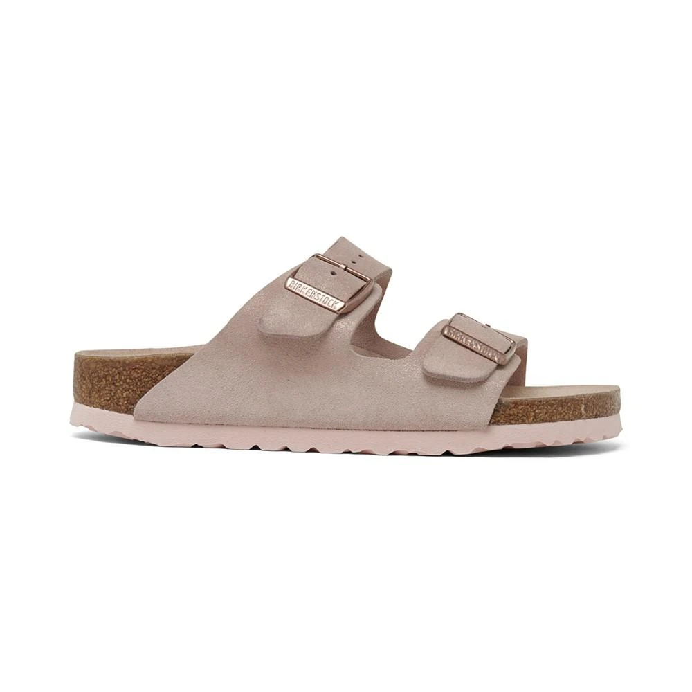 商品Birkenstock|Women's Arizona Natural Leather Metallic Sandals from Finish Line,价格¥972,第2张图片详细描述