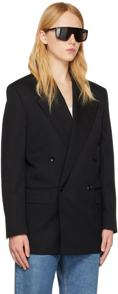 商品Bottega Veneta|Black Grain De Poudre Blazer,价格¥22730,第2张图片详细描述