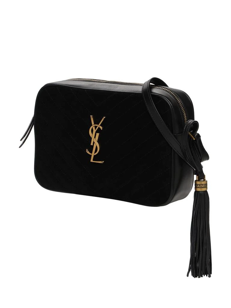 商品Yves Saint Laurent|Lou Quilted Suede & Leather Camera Bag,价格¥12277,第4张图片详细描述