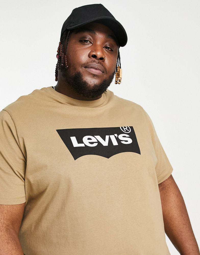 Levi's Big & Tall t-shirt with batwing logo in tan商品第2张图片规格展示
