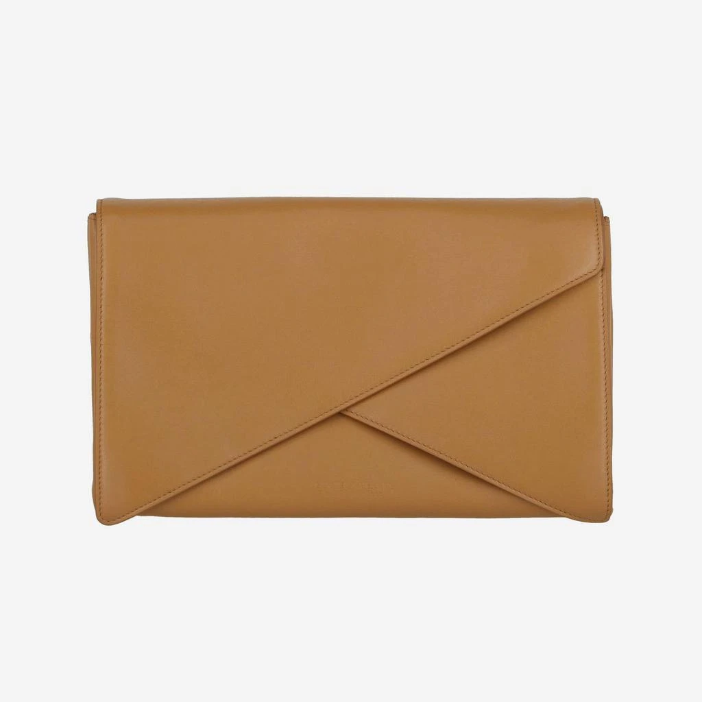 商品Bottega Veneta|Bottega Veneta Brown and Gold Leather Clutch 600384-Vcp40-9830,价格¥5581,第1张图片