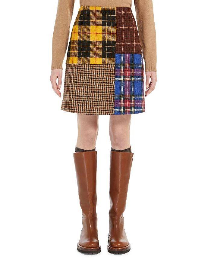 商品Weekend Max Mara|Agoraio Mixed Plaid Skirt,价格¥1842,第1张图片