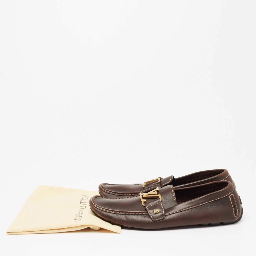 Louis Vuitton Dark Brown Leather Monte Carlo Slip On Loafers Size 41 商品