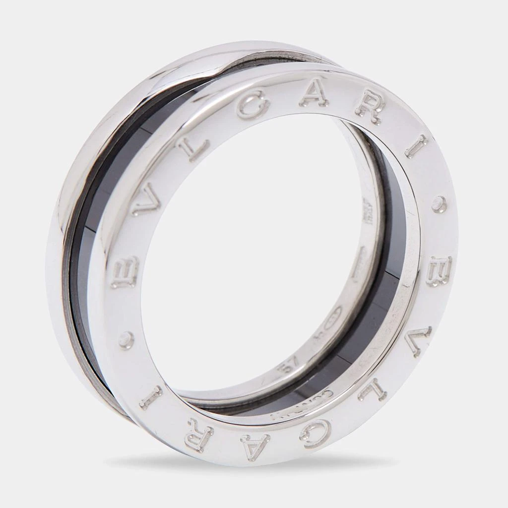 商品[二手商品] BVLGARI|Bvlgari B-zero1 Save the Children Ceramic Sterling Silver Band Ring Size 57,价格¥3873,第1张图片