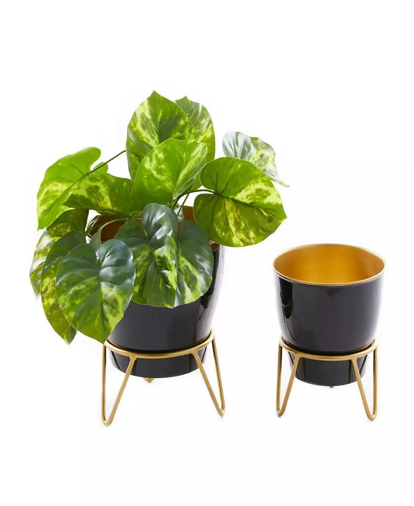 商品Novogratz Collection|Metal Indoor Outdoor Planter with Removable Stand Set of 2,价格¥505,第4张图片详细描述
