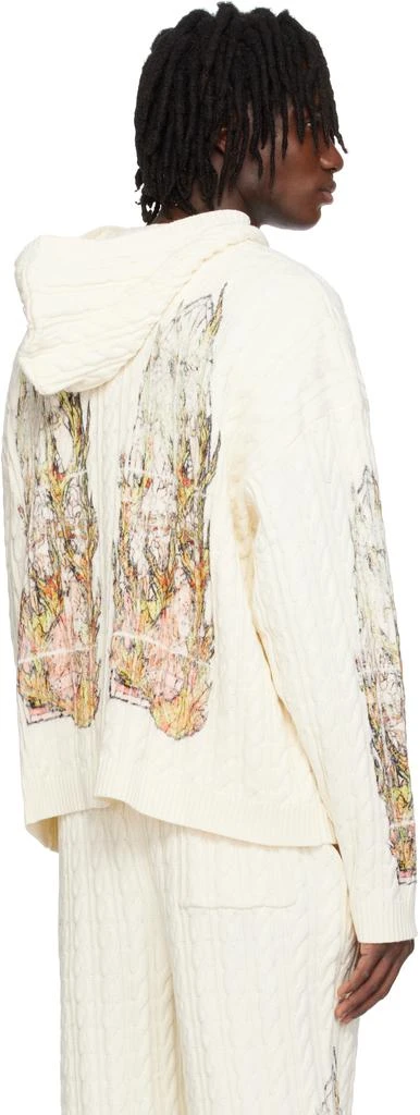 商品Who Decides War|Off-White Flame Glass Cable Knit Hoodie,价格¥1994,第3张图片详细描述