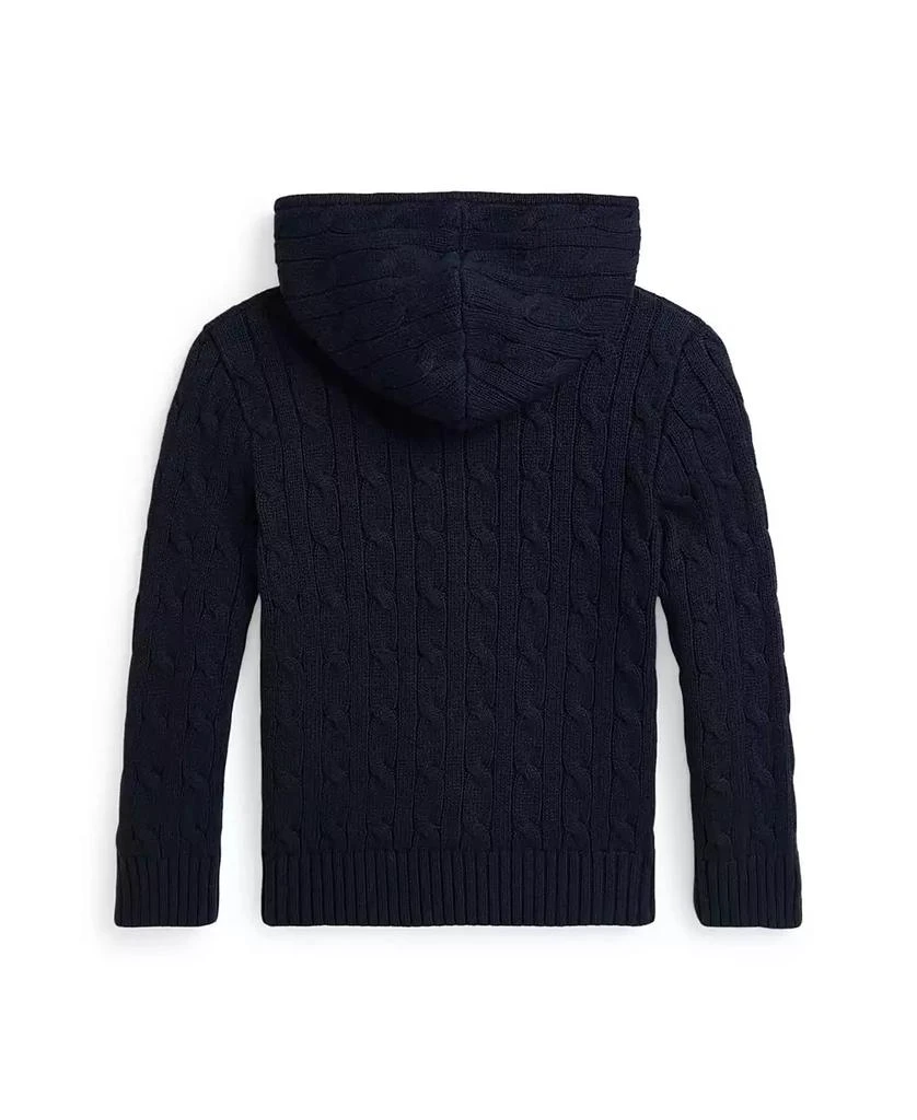 商品Ralph Lauren|Toddler and Little Boys Cable Cotton Hooded Full-Zip Sweater,价格¥442,第5张图片详细描述