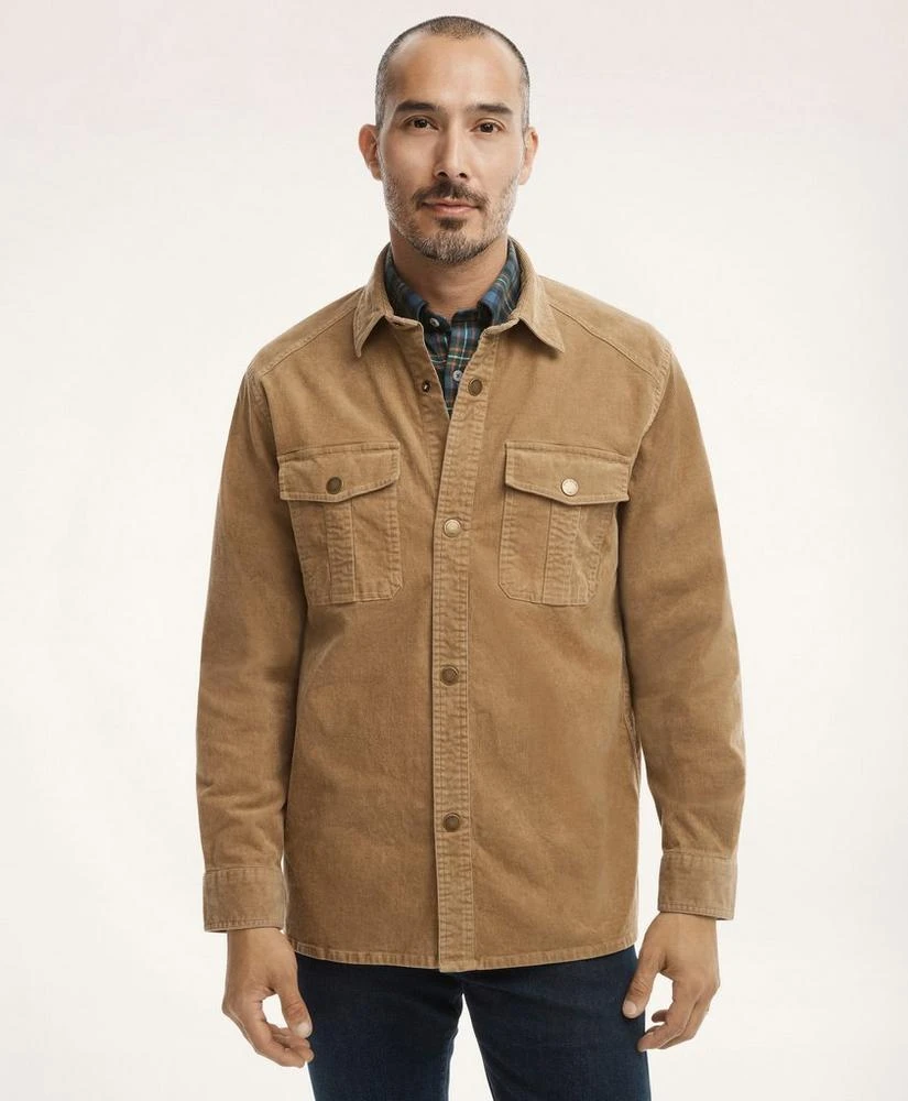 商品Brooks Brothers|Medium Wale Corduroy Shirt Jacket,价格¥413,第1张图片