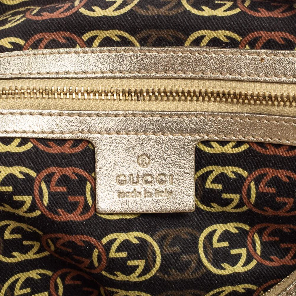 Gucci Metallic Gold Leather Britt Boston Bag 商品
