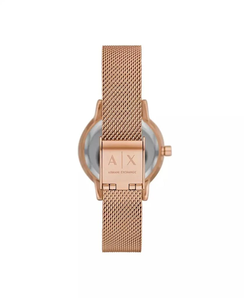 商品Armani Exchange|AX Women's Rose Gold-Tone Mesh strap Watch with Bracelet 28mm,价格¥1422,第2张图片详细描述