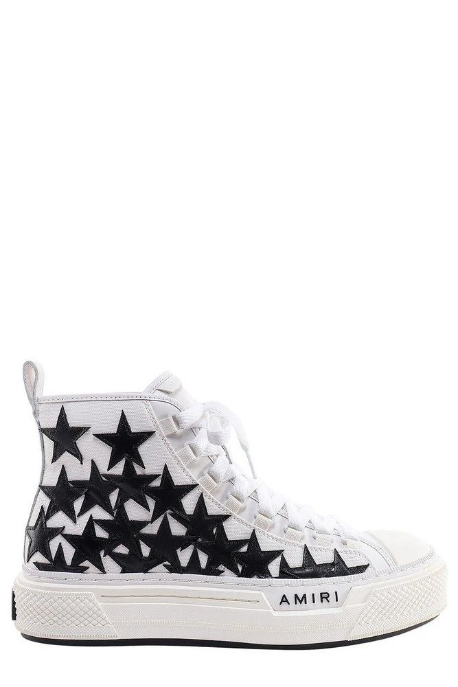 商品AMIRI|Amiri Star Patch High-Top Lace-Up Sneakers,价格¥4939,第1张图片