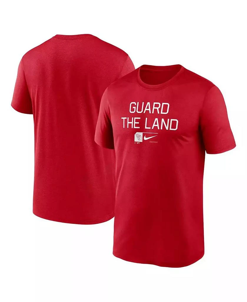 商品NIKE|Men's Red Cleveland Guardians Baseball Phrase Legend Performance T-Shirt,价格¥301,第1张图片