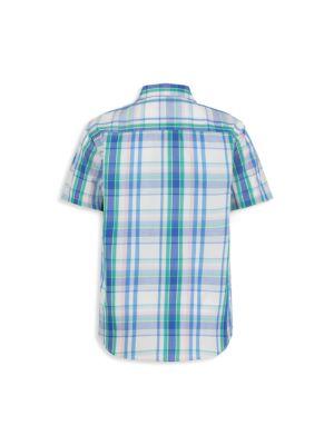 Little Boy’s Multi Color Plaid Shirt商品第2张图片规格展示