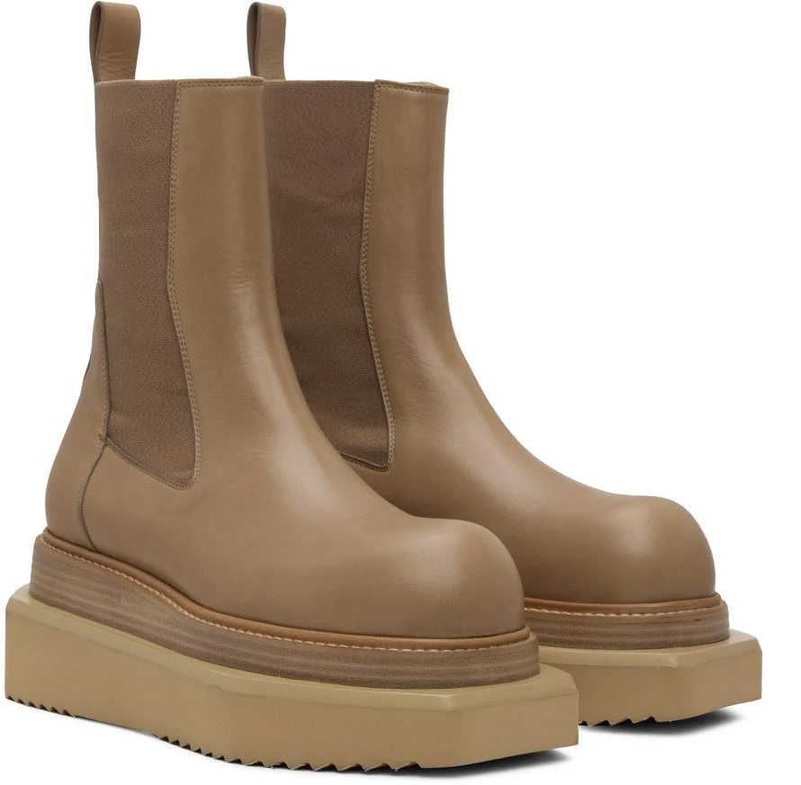 商品Rick Owens|Taupe Beatle Turbo Cyclops Chelsea Boots,价格¥5305,第4张图片详细描述