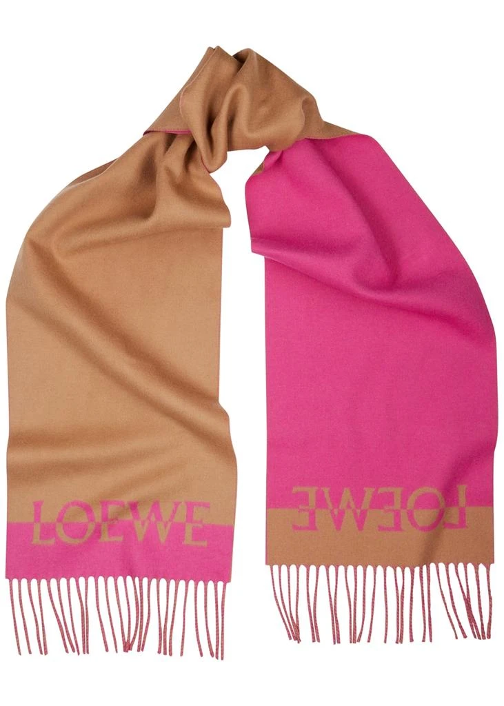 商品Loewe|Two-tone logo wool-blend scarf,价格¥2417,第1张图片