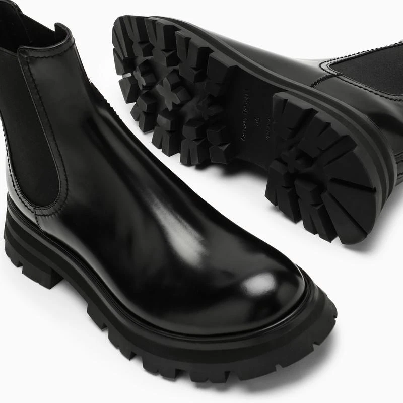 Black leather beatles boot 商品