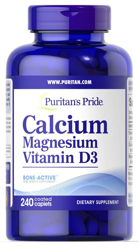 商品Puritan's Pride|Calcium Magnesium with Vitamin D 240 Caplets,价格¥216-¥432,第1张图片