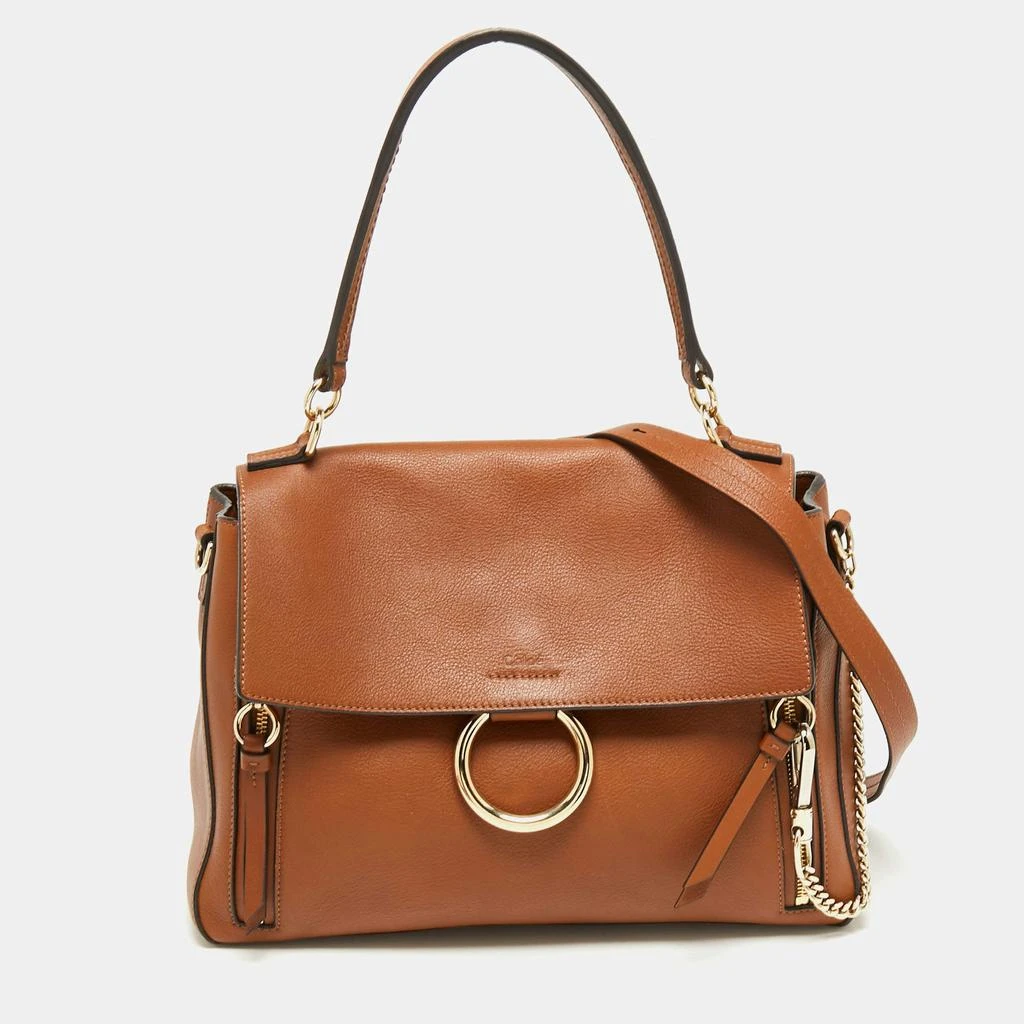 商品[二手商品] Chloé|Chloe Brown Leather and Suede Medium Faye Day Top Handle Bag,价格¥3434,第1张图片