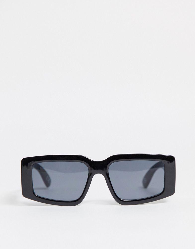ASOS DESIGN frame oversized mid square sunglasses in black - BLACK商品第2张图片规格展示