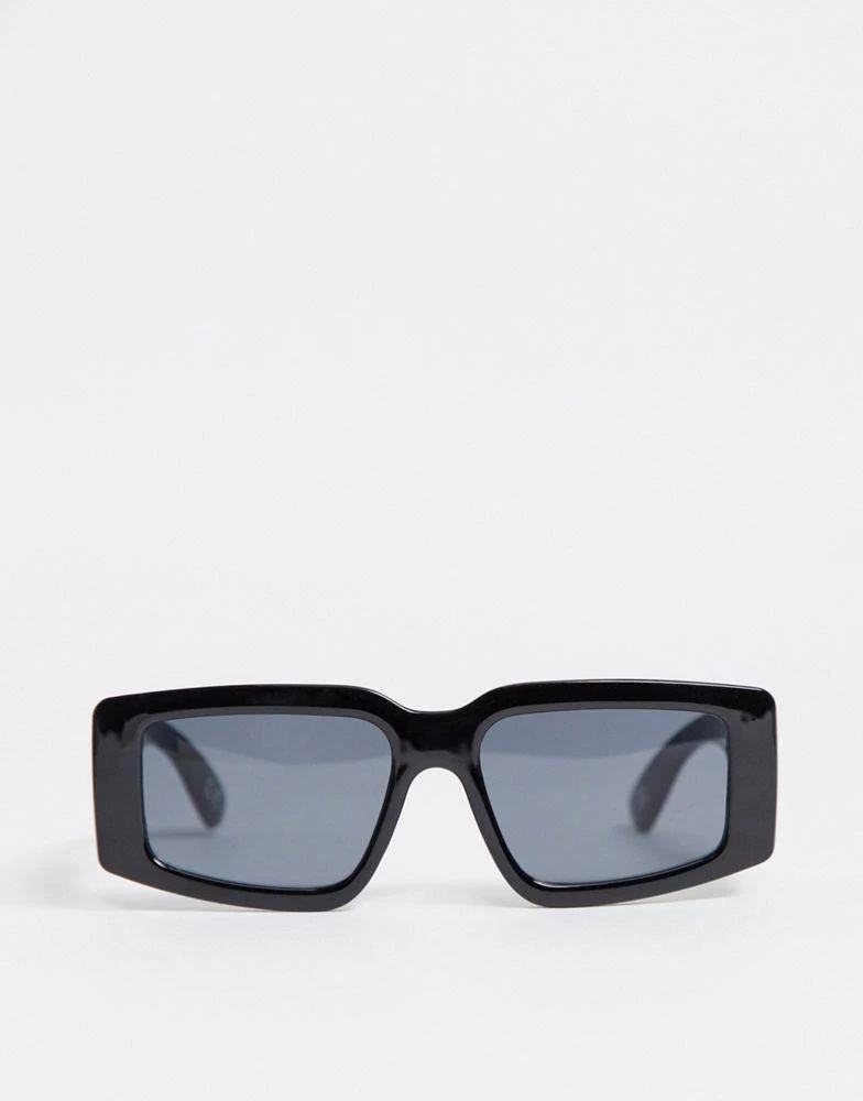 商品ASOS|ASOS DESIGN frame oversized mid square sunglasses in black - BLACK,价格¥52,第2张图片详细描述