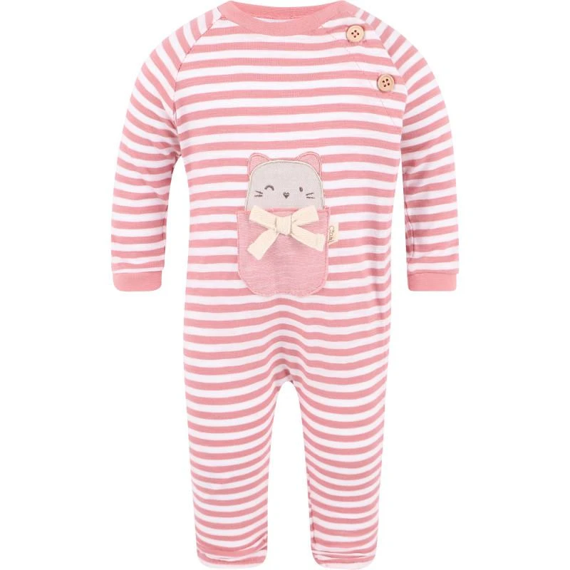 商品Mayoral|Striped baby onesie and cap set in pink and white,价格¥374,第2张图片详细描述