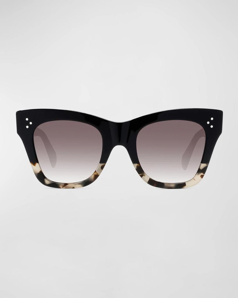 商品Celine|Two-Tone Gradient Cat-Eye Sunglasses, Black,价格¥3562,第3张图片详细描述