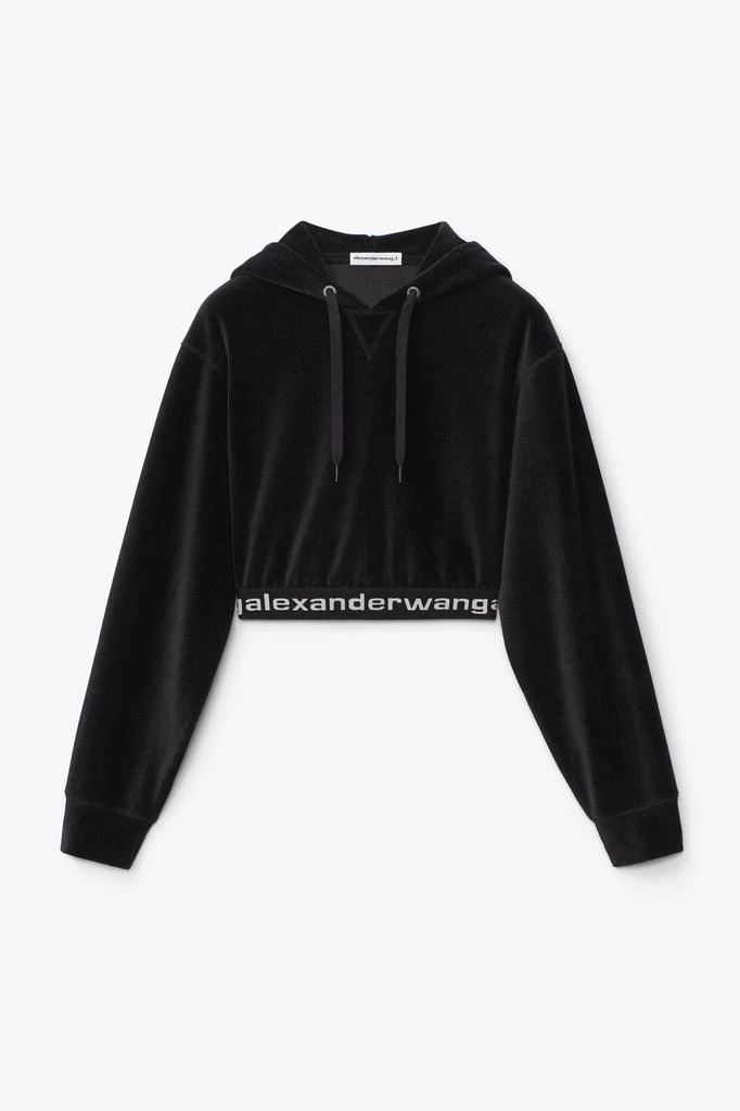 商品Alexander Wang|LONG-SLEEVE HOODIE IN STRETCH CORDUROY,价格¥2025,第3张图片详细描述