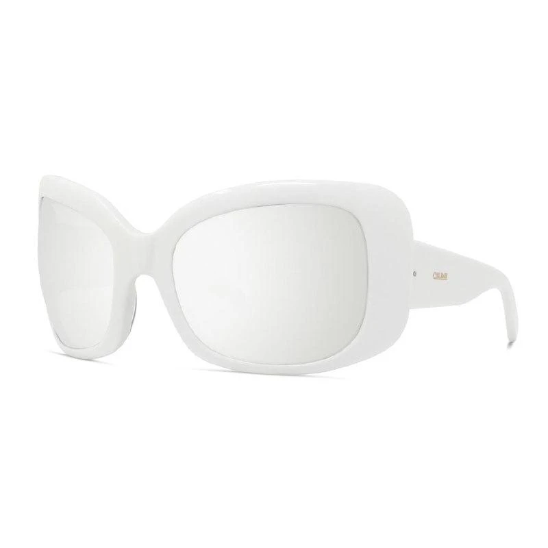 商品Celine|Celine Geometric Full Rim, with a White frame and Silver Mirror lens.,价格¥1419,第1张图片