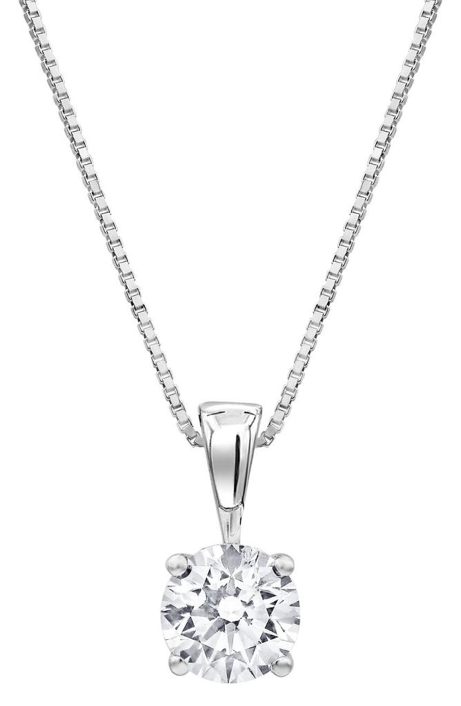 Badgley Mischka 14K White Gold Lab Grown Diamond Pendant Necklace - 0.75 ctw商品第1张图片规格展示
