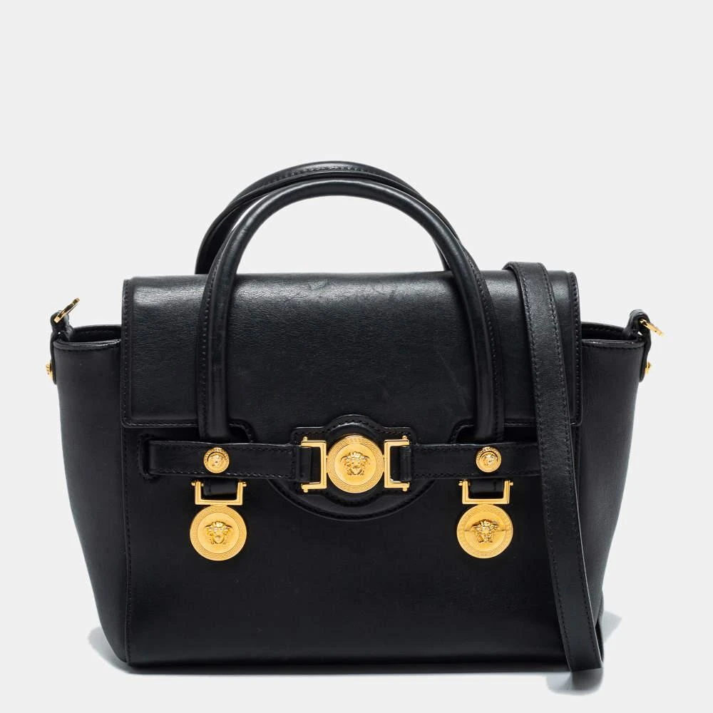 商品[二手商品] Versace|Versace Black Leather Medusa Medallion Tote,价格¥3932,第1张图片