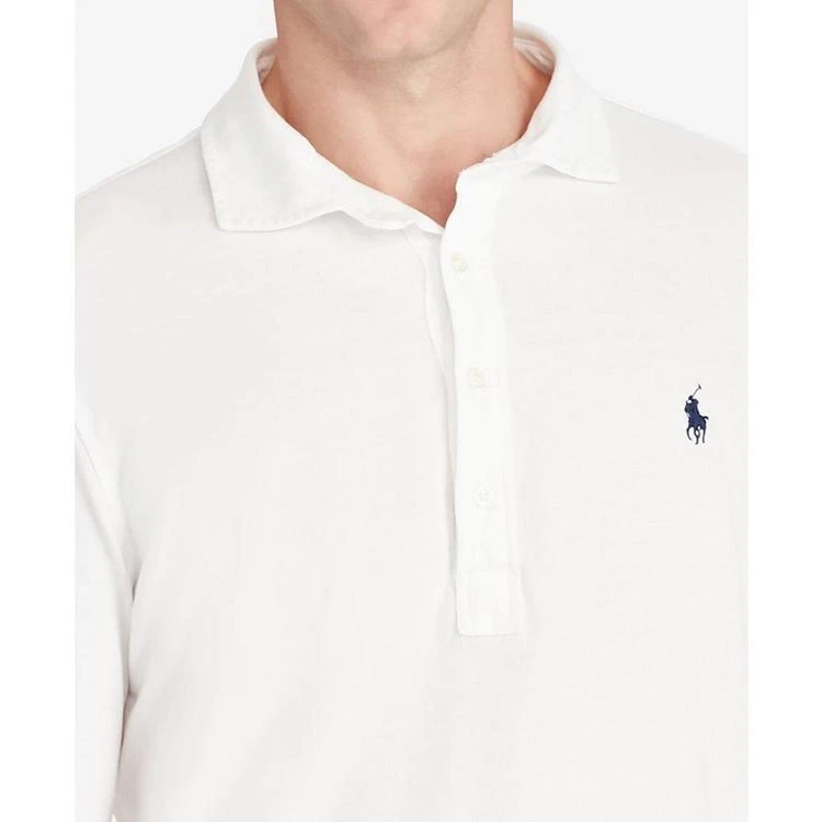 商品Ralph Lauren|Men's Long-Sleeve Featherweight Cotton Mesh Polo,价格¥376,第5张图片详细描述