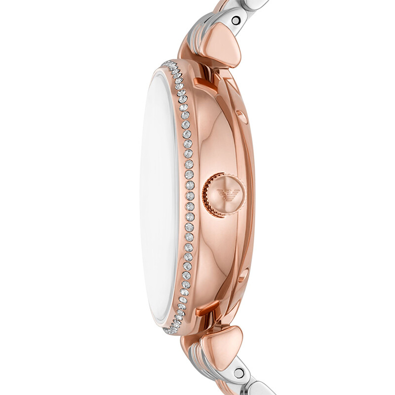 阿玛尼ARMANI 手表 钢制表带欧美表 心形镂空轻奢贝母女士机械腕表  AR60049商品第3张图片规格展示